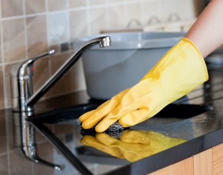 Steam carpet cleaning equipment refreshing carpets in a Castelnau home